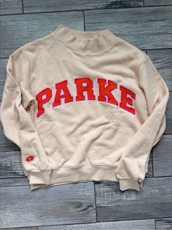 Parke Sweaters - Parke x Dunkin Crewneck Sweatshirt with Pink-Orange Lettering